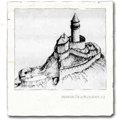 hrad Sovinec - perokresba