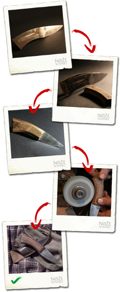 příklad postupu výroby nože